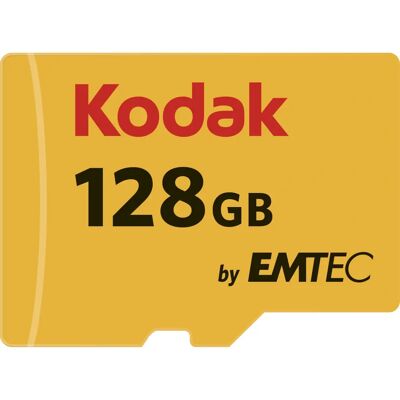 Emtec Kodak 128GB UHS-I Classe 10 MicroSDXC - Carte microSDXC - Publicité Emtec Kodak 128GB UHS-I Classe 10 MicroSDXC - Carte microSDXC - Publicité