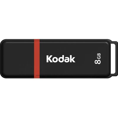 Kodak K100 8GB USB Flash Drive Zwart Rood - USB 2.0 Kodak K100 8GB USB Flash Drive Zwart Rood - USB 2.0