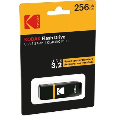 Kodak K100 K103 Memoria USB - 256GB - USB 3.0/3.1 Kodak K100 K103 Memoria USB - 256GB - USB 3.0/3.1