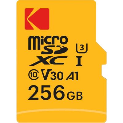 Tarjeta MicroSDXC 256GB Kodak U3 V30 con Adaptador Tarjeta MicroSDXC 256GB Kodak U3 V30 con Adaptador