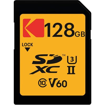 Kodak Ultra Pro 128 GB Speicherkarte - UHS-II U3 V60 Klasse 10 für 4K/8K Kodak Ultra Pro 128 GB Speicherkarte - UHS-II U3 V60 Klasse 10 für 4K/8K