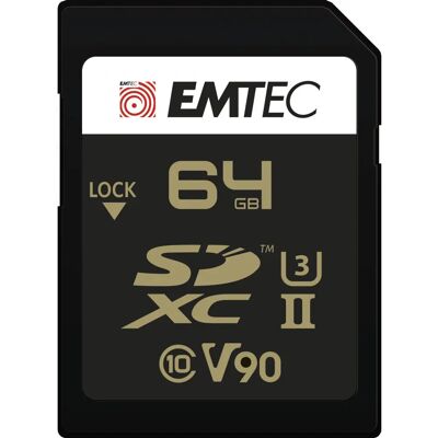Emtec ECMSD64GUHS2V90 UHS-II SD-Karte 64GB - 4K/8K Video Emtec ECMSD64GUHS2V90 UHS-II SD-Karte 64GB - 4K/8K Video