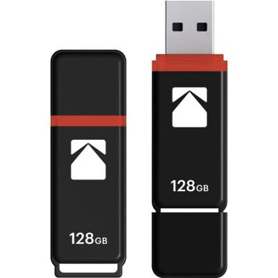 Clé USB Kodak K102 K100 - 128GB - Noir, Rouge - Publicité Clé USB Kodak K102 K100 - 128GB - Noir, Rouge - Publicité