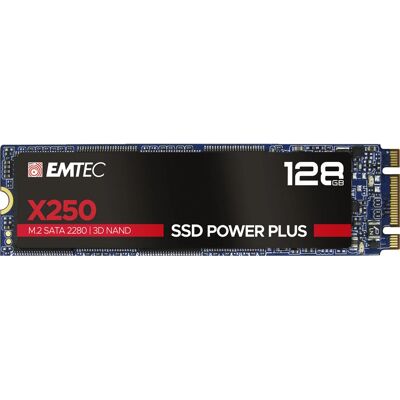 Emtec X250 128GB SSD M.2 - 520MB/s - SATA 6Gb/s - 3D NAND Emtec X250 128GB SSD M.2 - 520MB/s - SATA 6Gb/s - 3D NAND