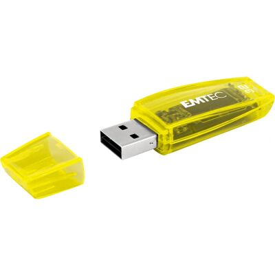 Pendrive USB Emtec C410 Neon - 16 GB - USB Tipo-A 2.0 - Naranja, Amarillo Pendrive USB Emtec C410 Neon - 16 GB - USB Tipo-A 2.0 - Naranja, Amarillo