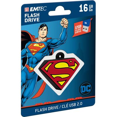 Clé USB Superman Emtec - 16 GB - USB 2.0 - Multicolore - Publicité Clé USB Superman Emtec - 16 GB - USB 2.0 - Multicolore - Publicité