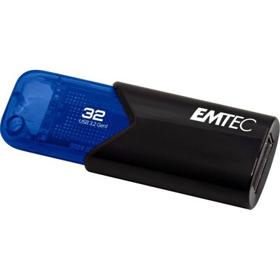 Emtec B110 Click Easy 3.2 Chiavetta USB - 32GB - Nero, Blu Emtec B110 Click Easy 3.2 Chiavetta USB - 32GB - Nero, Blu