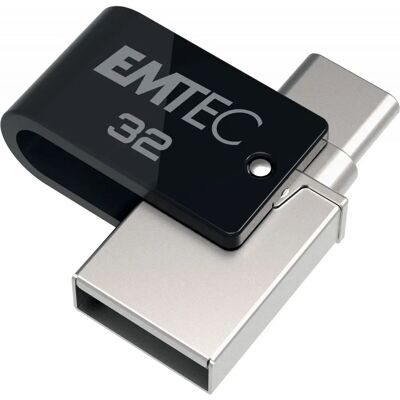 Emtec T260C Pendrive USB 32GB - Dual USB Tipo-A / Tipo-C Emtec T260C Pendrive USB 32GB - Dual USB Tipo-A / Tipo-C