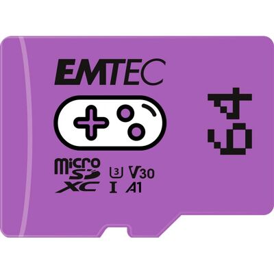 Tarjeta de memoria Emtec ECMSDM64GXCU3G - 64GB, UHS-I, U3, V30, Violeta Tarjeta de memoria Emtec ECMSDM64GXCU3G - 64GB, UHS-I, U3, V30, Violeta