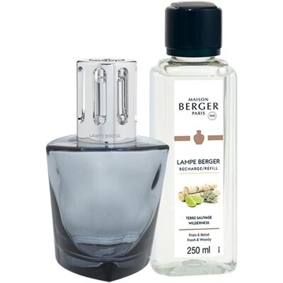Maison Berger Paris Lampada Catalitica Nera con Fragranza Terre Sauvage 250 ml - Lampada Catalitica Maison Berger Paris Lampada Catalitica Nera con Fragranza Terre Sauvage 250 ml - Lampada Catalitica