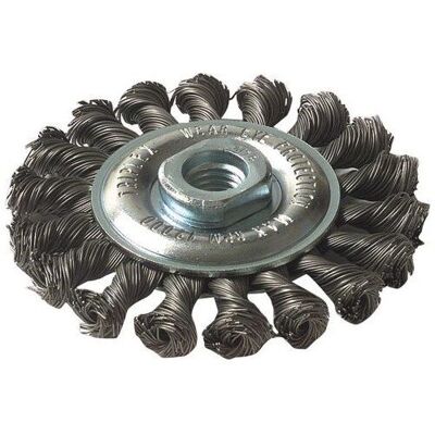 Spazzola circolare per metallo Tivoly - 95mm, M14, Design torcido - Utensile abrasivo Spazzola circolare per metallo Tivoly - 95mm, M14, Design torcido - Utensile abrasivo