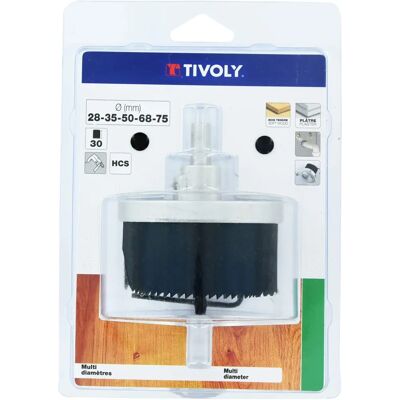 Seghetto a tazza Tivoly 28-75mm - Foratura Seghetto a tazza Tivoly 28-75mm - Foratura