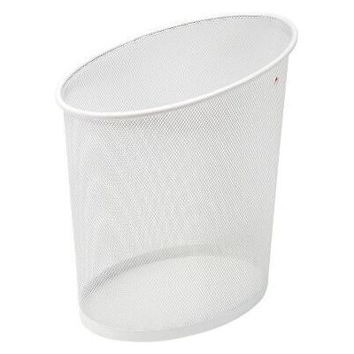 Alba MESHCORB BC Poubelle en acier blanc 18L - Gain de place - Publicité Alba MESHCORB BC Poubelle en acier blanc 18L - Gain de place - Publicité
