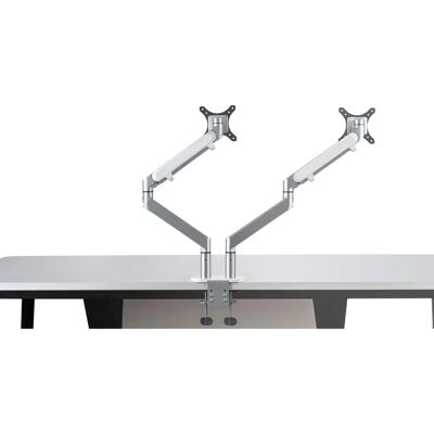 Alba Jamy Dual Monitor Arm - Adjustable, Gray - Monitor Type Alba Jamy Dual Monitor Arm - Adjustable, Gray - Monitor Type