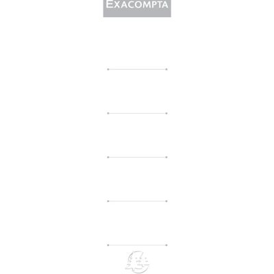 Exacompta Ordneretiketten - 50mm Rücken - Weiß - Packung 9 Exacompta Ordneretiketten - 50mm Rücken - Weiß - Packung 9