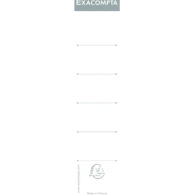 Étiquettes Blanches Exacompta 5358E - Pour Classeurs - 50mm Étiquettes Blanches Exacompta 5358E - Pour Classeurs - 50mm