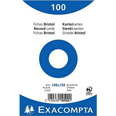 Exacompta Weiße 100 Blatt 100x150mm - Fiches Exacompta Weiße 100 Blatt 100x150mm - Fiches