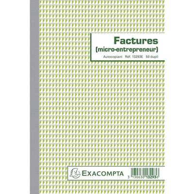 Exacompta Manifolds Factures - Assortiment - 210x148 mm - 50 feuillets - Publicité Exacompta Manifolds Factures - Assortiment - 210x148 mm - 50 feuillets - Publicité