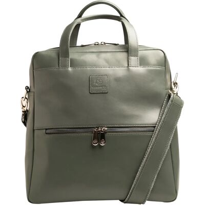 Exacompta Lady Exactive Leder Rucksack - Grau bis 35,6 cm Exacompta Lady Exactive Leder Rucksack - Grau bis 35,6 cm