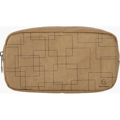 Exacompta 17670E Eco-Friendly Brown Pencil Case - Stationery Organizer Exacompta 17670E Eco-Friendly Brown Pencil Case - Stationery Organizer