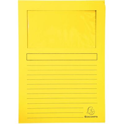 Exacompta Canari Foncé Pochette à Fenêtre - Classeur - Publicité Exacompta Canari Foncé Pochette à Fenêtre - Classeur - Publicité