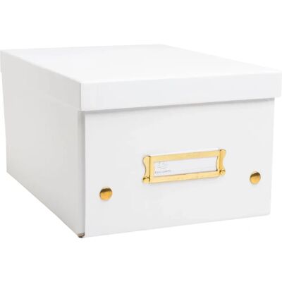 Exacompta Boîte de Rangement Blanche Neo Deco - Boîte pour Documents - Publicité Exacompta Boîte de Rangement Blanche Neo Deco - Boîte pour Documents - Publicité