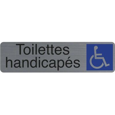 Panneau handicapé Exacompta - Imitation aluminium, 16,5x4,4 cm - Publicité Panneau handicapé Exacompta - Imitation aluminium, 16,5x4,4 cm - Publicité