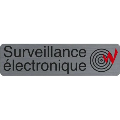 Plaque signalétique Exacompta - Auto-adhésive aluminium gris/noir - 16,5x4,4cm - Lot de 4-5 - Publicité Plaque signalétique Exacompta - Auto-adhésive aluminium gris/noir - 16,5x4,4cm - Lot de 4-5 - Publicité