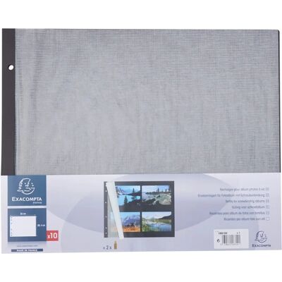 Insertions pour album photo noir Exacompta 16810E - 29x37cm, Pack de 10 Insertions pour album photo noir Exacompta 16810E - 29x37cm, Pack de 10