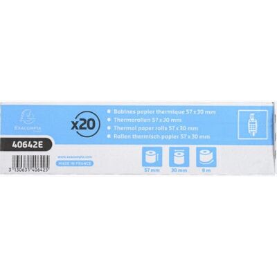 Exacompta 40642E Thermisch papier - Geel - 9m rol - 20 stuks Exacompta 40642E Thermisch papier - Geel - 9m rol - 20 stuks