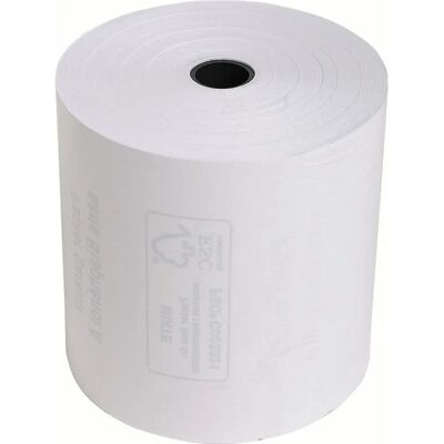 Exacompta Rouleau de papier thermique 80x80x12mm - 76M - Lot de 10 - Publicité Exacompta Rouleau de papier thermique 80x80x12mm - 76M - Lot de 10 - Publicité