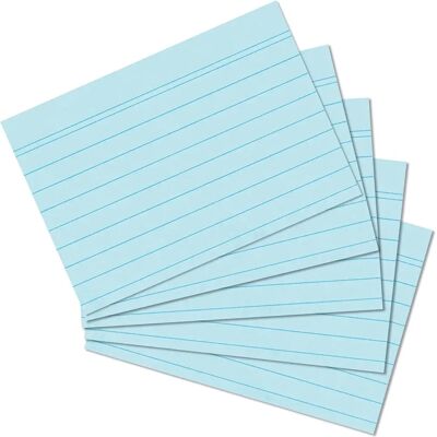 Fiches Exacompta A7 - 74x105mm, 205 g/m², Bleu - Publicité Fiches Exacompta A7 - 74x105mm, 205 g/m², Bleu - Publicité