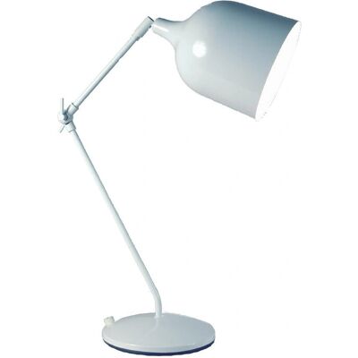 Lampe de table Mekano blanche - Bras ajustable - Publicité Lampe de table Mekano blanche - Bras ajustable - Publicité