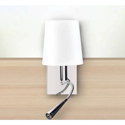 Aluminor - Asset - Wit textiel - Lezen USB - Wandlamp Aluminor - Asset - Wit textiel - Lezen USB - Wandlamp