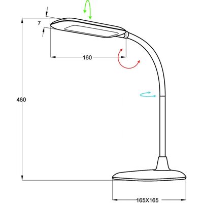 Lampe de bureau LED Mika d'Aluminor - Bras flexible - 6W - Blanc - Publicité Lampe de bureau LED Mika d'Aluminor - Bras flexible - 6W - Blanc - Publicité