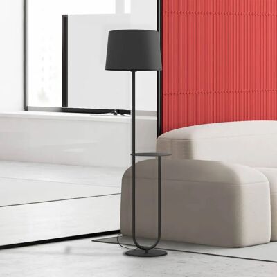 Lampadaire Duo - Moderne avec Table - Noir - Publicité Lampadaire Duo - Moderne avec Table - Noir - Publicité