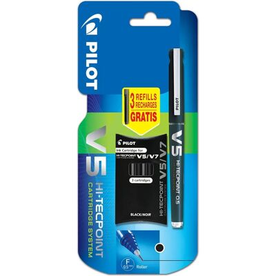 Pilot V5 Black Refillable Pen - Fine Line Rollerball Pilot V5 Black Refillable Pen - Fine Line Rollerball