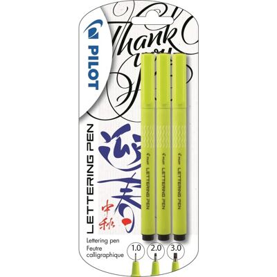 Pilot Fineliner Stift-Set - Schwarz - 3 Stück - Kalligrafie, Kunst Pilot Fineliner Stift-Set - Schwarz - 3 Stück - Kalligrafie, Kunst
