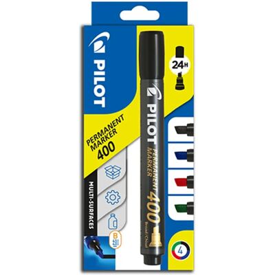 Marqueur Pilot SCA 400 - Couleurs assorties - Pointe biseautée Marqueur Pilot SCA 400 - Couleurs assorties - Pointe biseautée
