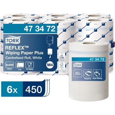Tork Weiß Recycling Doppel-Schicht Centrefeed Papier - 6 Rollen Tork Weiß Recycling Doppel-Schicht Centrefeed Papier - 6 Rollen