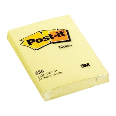 3M 656Y Notizzettel - 51x76mm Gelb - 100 Blatt 3M 656Y Notizzettel - 51x76mm Gelb - 100 Blatt