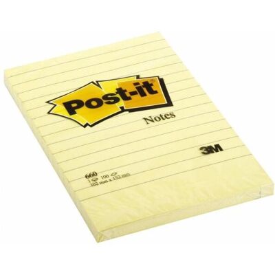 Post-It Gelbe A5 Wiederablösbare Haftnotizen - 6 Stück Post-It Gelbe A5 Wiederablösbare Haftnotizen - 6 Stück