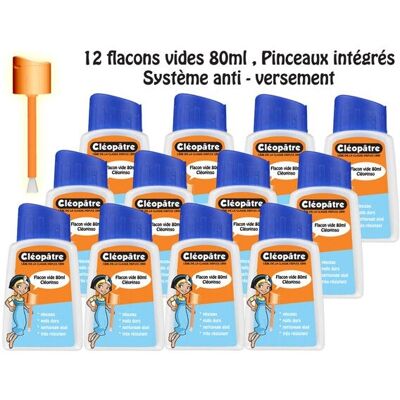 Cleopatre Vattenkanna - 80 ml, set om 12, med pensel Cleopatre Vattenkanna - 80 ml, set om 12, med pensel