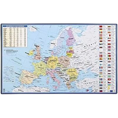 Tappetino da scrivania Viquel - Mappa dell'Europa - PVC - 59,5x36,2cm Tappetino da scrivania Viquel - Mappa dell'Europa - PVC - 59,5x36,2cm