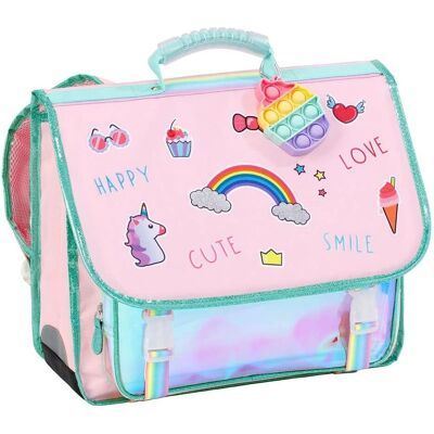 Viquel Mochila escolar unicornio de 2 compartimentos - Rosa - Mochila infantil Viquel Mochila escolar unicornio de 2 compartimentos - Rosa - Mochila infantil