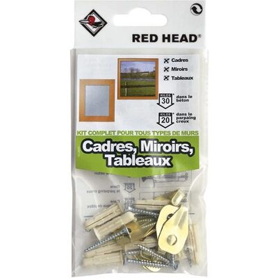 Kit d'Ancrages Muraux Red Head - Fixation Complète pour Cadres, Miroirs, Tableaux - Publicité Kit d'Ancrages Muraux Red Head - Fixation Complète pour Cadres, Miroirs, Tableaux - Publicité