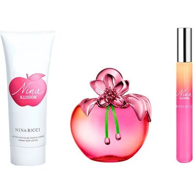 Nina Ricci Nina Illusion Vegan Perfume Set - Eau de Parfum, Lotion & Roll-on Nina Ricci Nina Illusion Vegan Perfume Set - Eau de Parfum, Lotion & Roll-on
