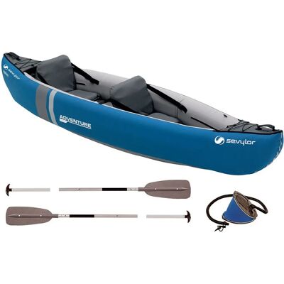 Kayak gonflable Sevylor Bleu - Kit d'Aventure pour 2 Personnes - Publicité Kayak gonflable Sevylor Bleu - Kit d'Aventure pour 2 Personnes - Publicité