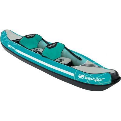 Kayak gonfiabile Sevylor Madison - 2 persone, Nero, Turchese, Blu Kayak gonfiabile Sevylor Madison - 2 persone, Nero, Turchese, Blu
