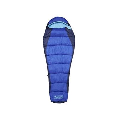 Coleman Fision 100 - Lehký modrý spacák ve tvaru mumie Coleman Fision 100 - Lehký modrý spacák ve tvaru mumie